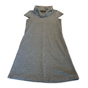 Alyn Paige NY Sleeveless Grey Rolled Collar Tunic Dress Size 8